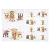 Ashdene 2 Piece Highland Herd Cotton Kitchen Towel Set
