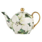 Ashdene White Lily Bold Blooms 600ml Teapot