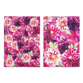 Ashdene 2 Piece Pink Dahlia Bold Blooms Kitchen Towel Set