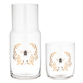 Ashdene 2 Piece Elegant Bee Crystal Carafe &amp; Glass Set