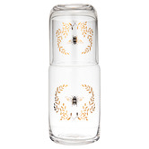 Ashdene 2 Piece Elegant Bee Crystal Carafe &amp; Glass Set