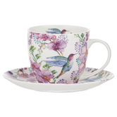 Ashdene Birds &amp; Blooms 260ml Teacup &amp; Saucer Set