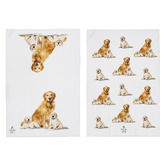 Ashdene 2 Piece Golden Retriever Puppy Love Kitchen Towel Set