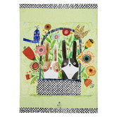 Ashdene 2 Piece Playful Bunnies Cotton Kitchen Towel Set