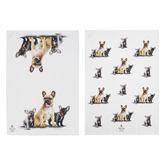 Ashdene 2 Piece French Bulldog Puppy Love Kitchen Towel Set