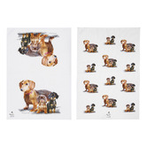 Ashdene 2 Piece Daschund Puppy Love Kitchen Towel Set