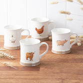 Ashdene 4 Piece Farm Friends 430ml Mug Set