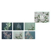 Ashdene 6 Piece Blue &amp; Green Secret Garden Placemat Set