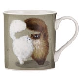 Ashdene Kim's Cats Double Puff 330ml Mugs &amp; Coasters