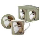 Ashdene Kim's Cats Double Puff 330ml Mugs &amp; Coasters