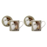 Ashdene Kim's Cats Double Puff 330ml Mugs &amp; Coasters