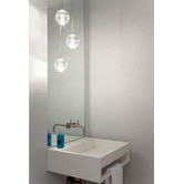 Observatory Lighting Bocci Replica Iron and Crystal 3 Light Pendant
