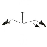 Observatory Lighting Serge Mouille Replica Metal 3 Arm Pendant
