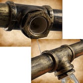 Observatory Lighting Straight Row Industrial Iron Pipe Pendant Light