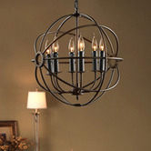 Observatory Lighting Foucault's Orb Replica Iron Chandelier