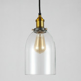 Observatory Lighting Clear Cloche Filament Pendant Light