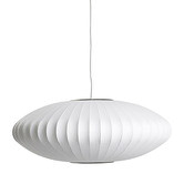 Observatory Lighting George Nelson Replica White Steel Saucer Pendant Light