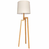 Observatory Lighting Harper Ash Wood Tripod Floor Lamp