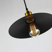 Observatory Lighting Aged Steel Filament Pendant Light