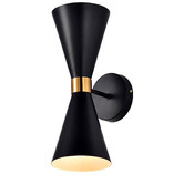 Observatory Lighting Melanie Black Glass Replica Wall Sconce