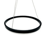 Observatory Lighting Black LED Ring Pendant Light