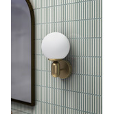Observatory Lighting Golden Globe Aluminium Wall Light