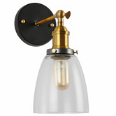 Observatory Lighting Clear Glass Cloche Filament Wall Light