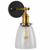 Observatory Lighting Clear Glass Cloche Filament Wall Light