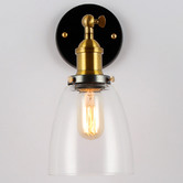 Observatory Lighting Clear Glass Cloche Filament Wall Light