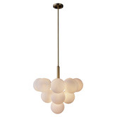 Observatory Lighting Dawson Grape Frosted Glass 13 Light Chandelier