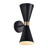 Observatory Lighting Melanie Black Glass Replica Wall Sconce