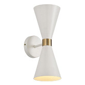 Observatory Lighting White Corbin Cone Shaped Shade Wall Sconce
