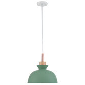 Observatory Lighting Bara Metal &amp; Wood Pendant Light