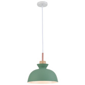 Observatory Lighting Bara Metal &amp; Wood Pendant Light