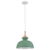 Observatory Lighting Bara Metal &amp; Wood Pendant Light