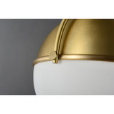 Observatory Lighting Brass Hemisphere Pendant Light