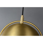 Observatory Lighting Brass Hemisphere Pendant Light