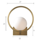 Observatory Lighting Kiran Brass Circular Wall Sconce