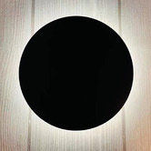Observatory Lighting Black Integrated Round Sconce Backlit Wall Light