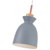 Observatory Lighting Stamp Dark Grey Bell Plywood Pendant Light