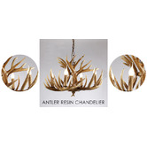 Observatory Lighting Antler Resin Chandelier