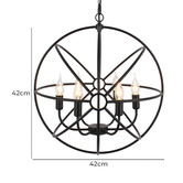 Observatory Lighting Foucault's Orb Replica Iron Chandelier
