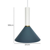 Observatory Lighting White &amp; Blue Adrielle Cone Pendant Light