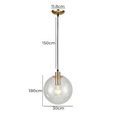 Observatory Lighting Cassius Glass Sphere Pendant Light