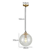 Observatory Lighting Cassius Glass Sphere Pendant Light
