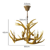 Observatory Lighting Antler Resin Chandelier