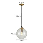 Observatory Lighting Cassius Glass Sphere Pendant Light