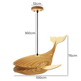 Observatory Lighting Whale Wooden Pendant Light