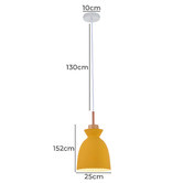Observatory Lighting 19cm Yellow Stamp Pendant Light