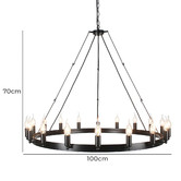 Observatory Lighting Large Camino Iron Chandelier